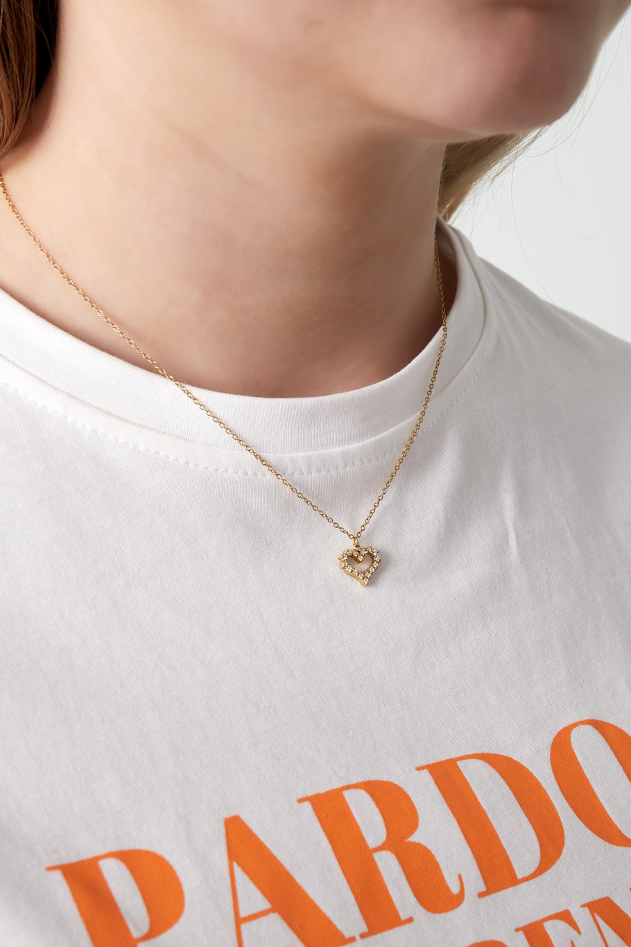 Rhinestone heart necklace Picture2